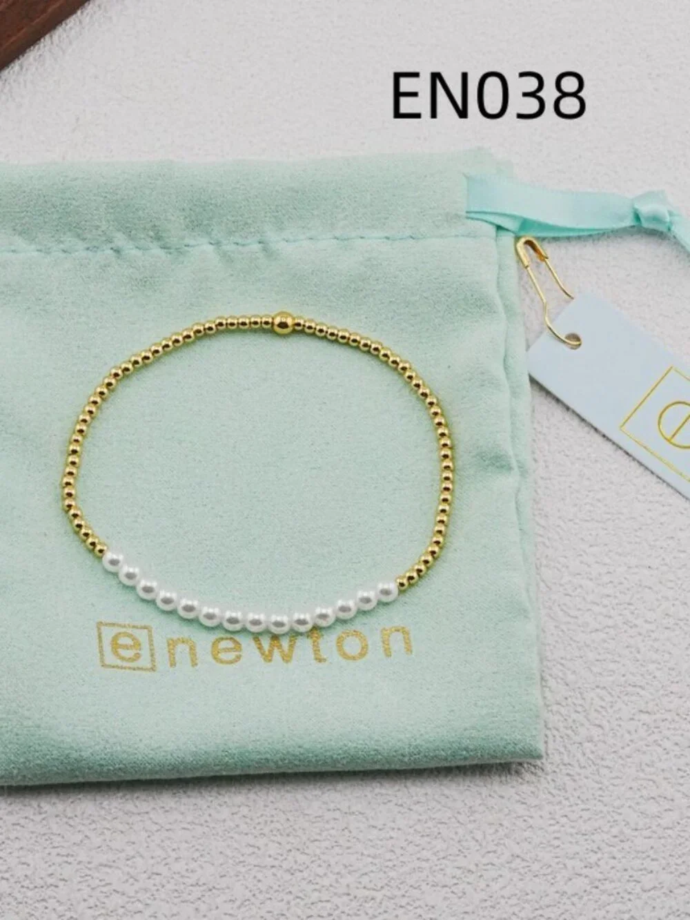 Enewton Gold Bead & Pearl Single Bracelet